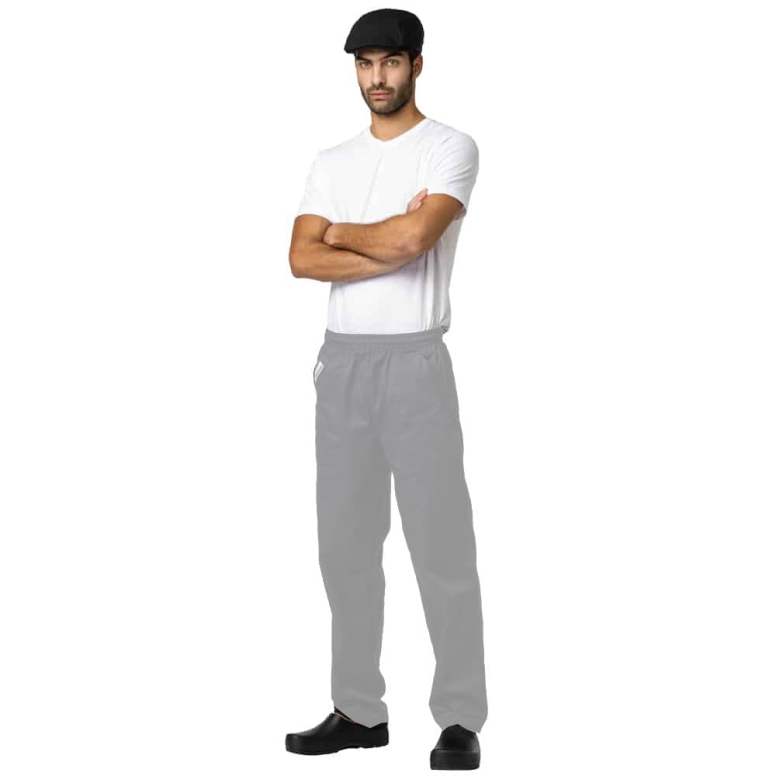 מכנס כותנה לבן עם גומי warker 2XL 3