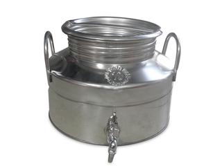 מיכל נירוסטה 10 ליטר+ברז כרום 3