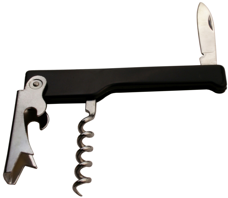 פותחן/אולר מלצרים ידית שחורה 3