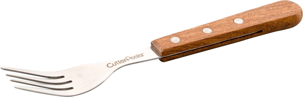 מזלג סטייק ידית עץ קטרפילר CUTTERPEELER 3