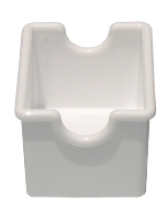 מחזיק שקיות סוכר פלסטיק לבן