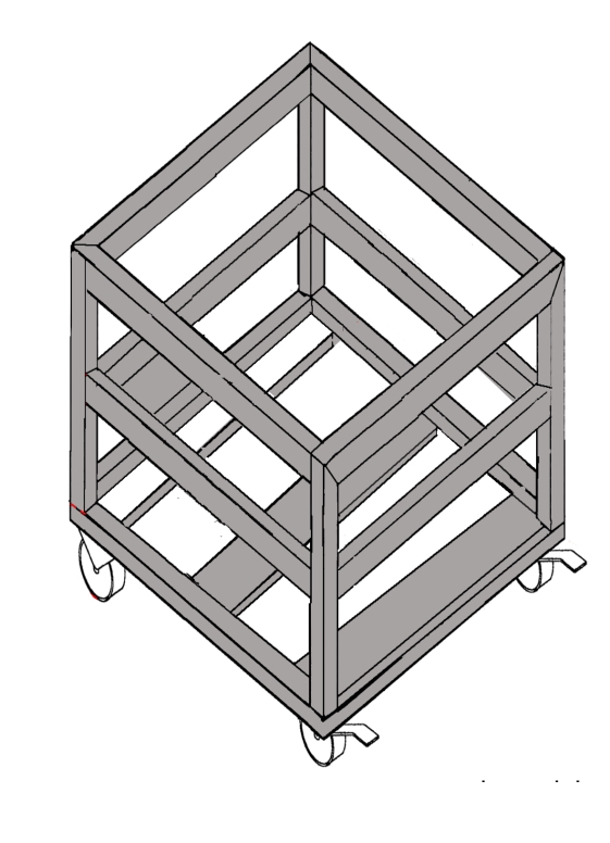 עגלה ל 4 ארגז  חלב "רחובות" 72*72 ג' 90 ס"מ 3