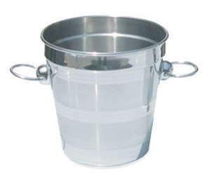 דלי שמפניה ידיות מהודר גדול קוטר עליון 21 ס"מ תחתון 14 ס"מ גובה 22 ס"מ 3