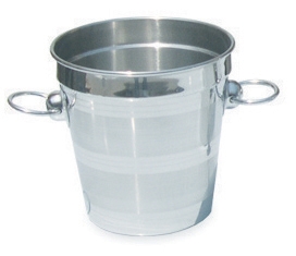 דלי נירוסטה לקרח מהודר+טבעות קוטר 14 ס"מ 3