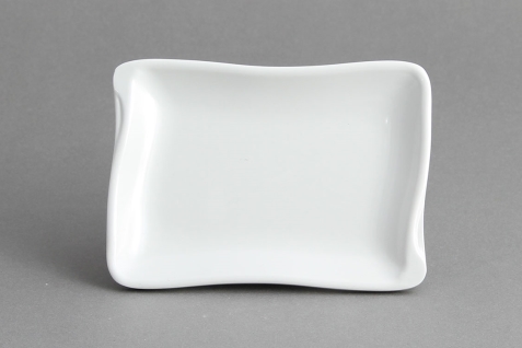 צלחת מלבנית 14X10 ס"מ מלמין לבן EFAY 7