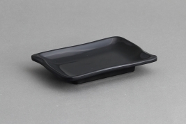 צלחת מלבנית 14X10 ס"מ מלמין שחור EFAY