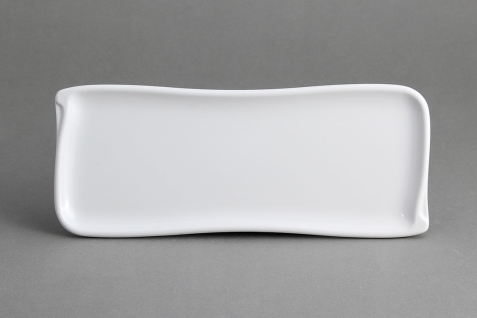 צלחת מלבנית 25.5X10 ס"מ מלמין לבן EFAY 5