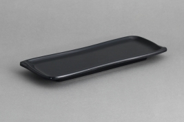 צלחת מלבנית 25.5X10 ס"מ מלמין שחור EFAY