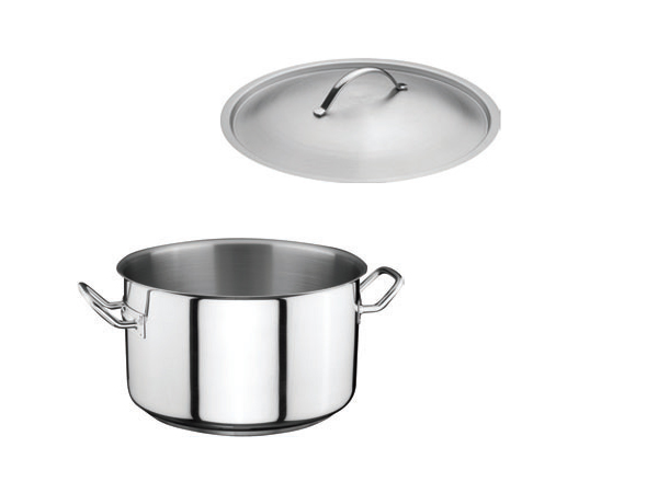 סיר נירוסטה 36 נמוך גובה 17 ס"מ 16 ליטר ECONOMY מתאים לאינדוקציה  b-m-d