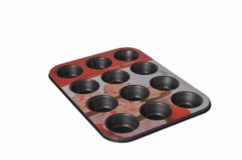 תבנית מאפינס 12 שקעים נון סטיק