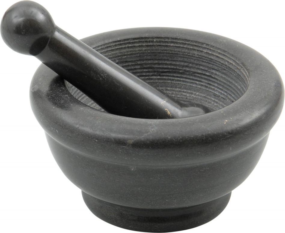 מכתש ועלי גרניט שחור 15X8ס"מ 3