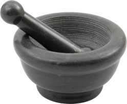 מכתש ועלי גרניט שחור 15X8ס"מ