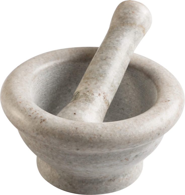 מכתש ועלי גרניט 15X8ס"מ לבן 3