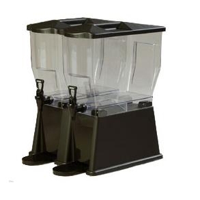 דיספנסר לשתייה פרימיום בסיס שחור פוליקרבונט  כפול 11X2 ליטר CARLISLE 3