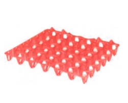 תבנית ביצים אדום פלסטיק 30 יחידות