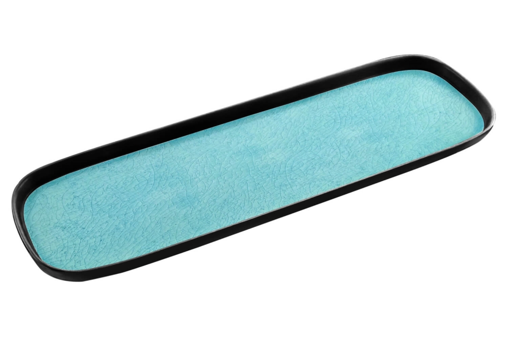 מגש גסטרונום 2/4-20 קפסול תכלת/שחור מלמין  6/24 3