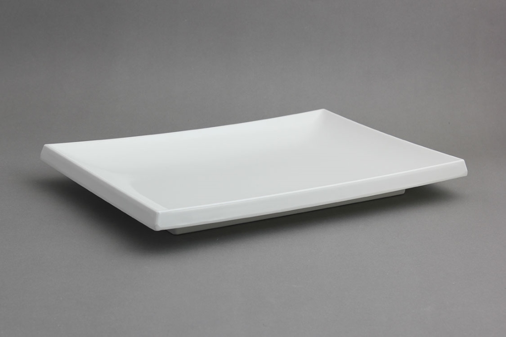 צלחת לסושי 27X39.5 מלמין לבן EFAY 3