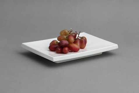 צלחת לסושי 14X20.5 מלמין לבן EFAY 5