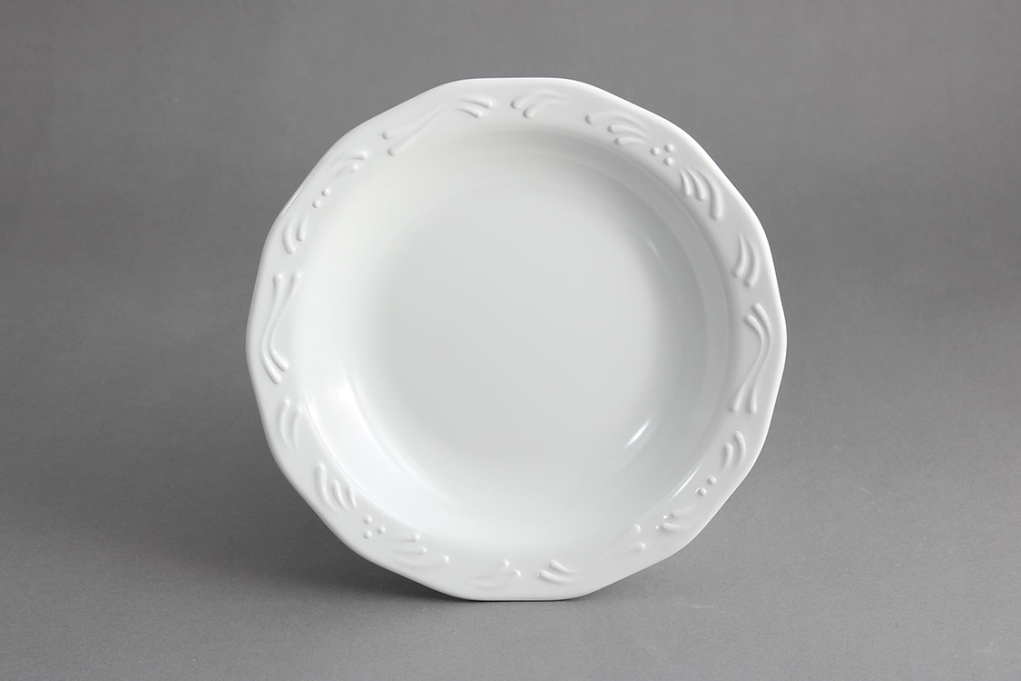 צלחת עמוקה אמבו 22.6 ס"מ מלמין לבן EFAY 3