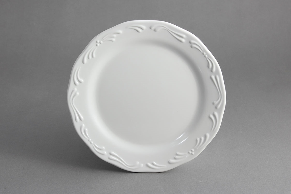 צלחת אמבו 22 ס"מ מלמין לבן EFAY 3