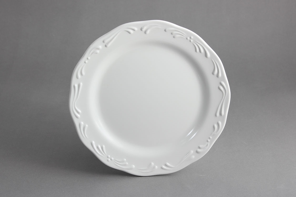 צלחת אמבו 24.2 ס"מ מלמין לבן EFAY 3