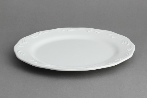 צלחת אמבו עיטורים 27.4 ס"מ מלמין לבן EFAY 5