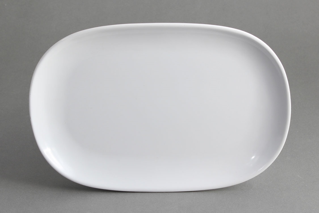 צלחת מלבנית 19X27 ס"מ מלמין לבן EFAY 3