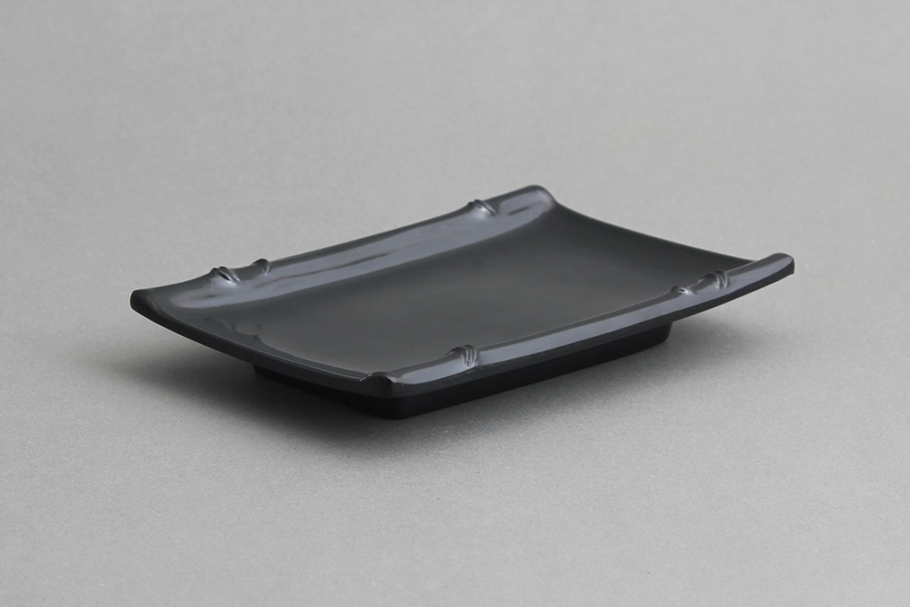 צלחת במבוק EFAY לסושי 11.5X17 מלמין שחור EFAY 3