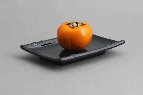 צלחת במבוק EFAY לסושי 11.5X17 מלמין שחור EFAY 5