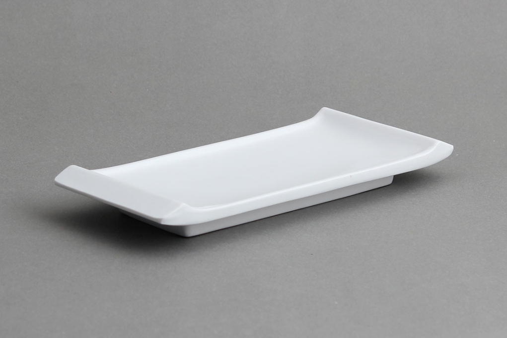 מגש סושי ידיות 9X21 מלמין לבן EFAY 3