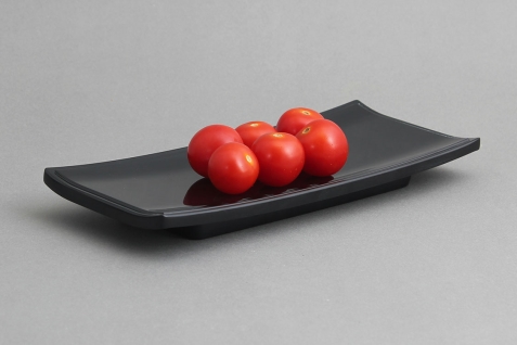 צלחת מלבנית לסושי 24X10.5 מלמין שחור EFAY 5