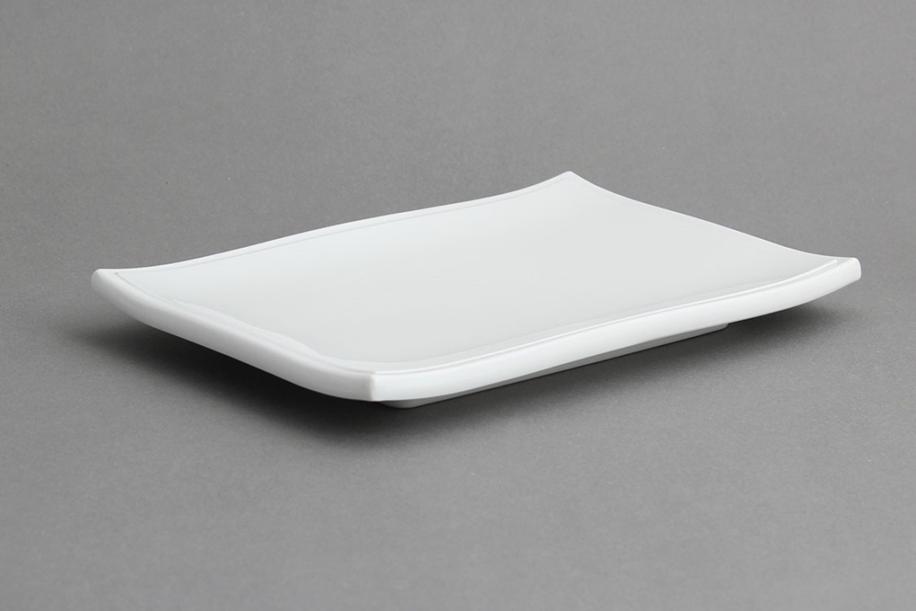 מגש לסושי דק 1X20.5X14 מלמין לבן EFAY 3