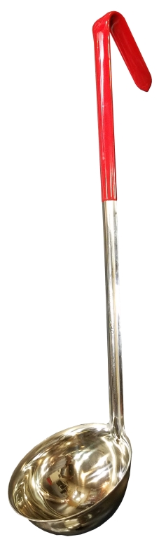 מצקת 9 ס"מ ECONOMY  יחידה אחת ידית אדומה  0.18 ליטר 3