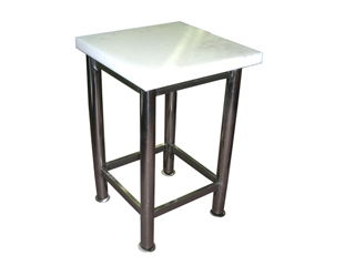 שולחן קצבים/מעמד לבוצ'ר בלוק 50/50 גובה 80 + לוח אוקולן 50/50/5 ס"מ 3