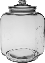 צנצנת מתומנת מכסה זכוכית 5.4 ליטר CUTTERPEELER 1/6