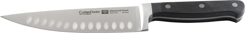 סכין שף מחוזק 18ס"מ CutterPeeler Diamond Steel 3