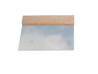 שפכטל מרובע/חותך בצק ידית עץ 15X7.5 ס"מ 3