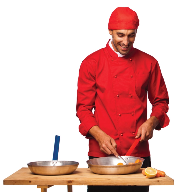 ז'קט שף כ.נשלף אדום שרוול ארוך warker L 3