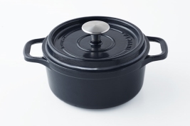 סיר/קסרול כחול ליקריץ 24 ס"מ 4 ליטר ברזל ציפוי אמייל Invicta CHASSEUR