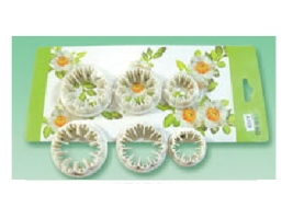 חותך פרח ציפורן פלסטיק 3 חלקים 2.5/3.5/4 ס"מ - מבצע עג"ה YABA