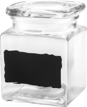 צנצנת מרובעת מכסה זכוכית 0.85 ליטר 5