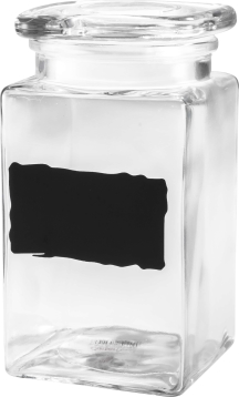 צנצנת מרובעת מכסה זכוכית 1.3 ליטר 5