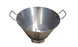 מסננת נירוסטה 50 ס"מ עומק 26 ס"מ כולל תחתית (קוטר תחתית 33 ס"מ )