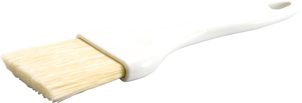 מברשת אפייה 2.5 ס"מ ידית פלסטיק לבנה 3