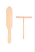 מקל+פלטה  קרפ עץ  צרפתי