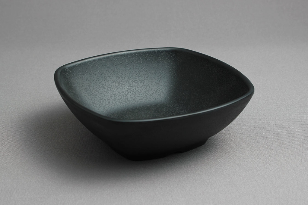 קערה ריבועית 14.7 ס"מ זן מלמין שחור EFAY 3