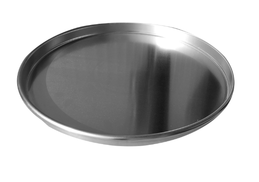 מגש פיצה אלומיניום טבעי H-D עגול 26 ס"מ (10") דופן ישרה גובה 2.5 ס"מ לכנפה / אפיה / הגשה