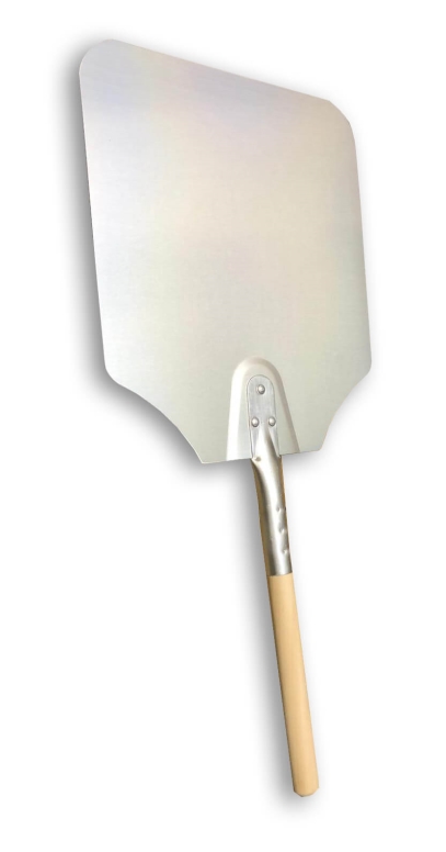 כף פיצה אלומיניום קטן 30/30 ידית עץ אורך 35 ס"מ 3