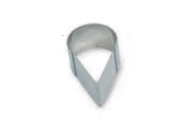 טבעת אובל 25/15 גובה 6.5 ס"מ נירוסטה