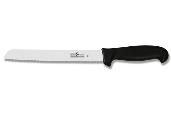 סכין לחם  20 ס"מ ידית שחורה ICEL LINHA PRATICA 3